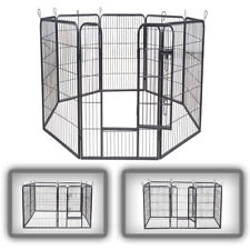 zoomundo Parc Enclos Pour Chiot Animaux Exterieur Chiots Chiens 8 Panneaux Porte