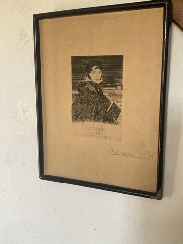 Gravure ancienne portrait - gravure,