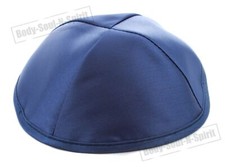 1 Kippa en satin BLEUE