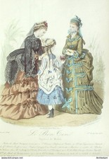 Gravure Mode Le Bon Ton 1873 #