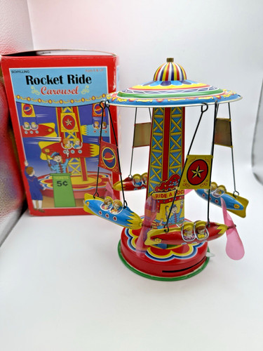 Vintage rocket ride carousel - vintage,