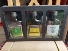 RARE coffret 3 flasques bouteille chartreuse jaune verte genepi 2019-2020 voiron