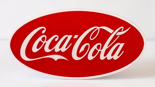 Plaque logo coca cola 3d - coca,