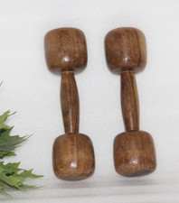 Ancien En bois Haltères Gym