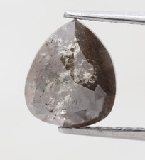 Diamant Naturel Fancy Taillé Rose De 4,78ctw En Forme De Poire Sel Poivre 11mm