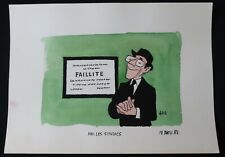 GUS aquarelle originale signée / SYNDICS