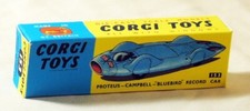 CORGI TOYS 153 PROTEUS CAMPELL BLUEBIRD BOITE  COPIE REPRO VIDE