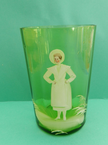 Verre émaillé mary gregory - mary,