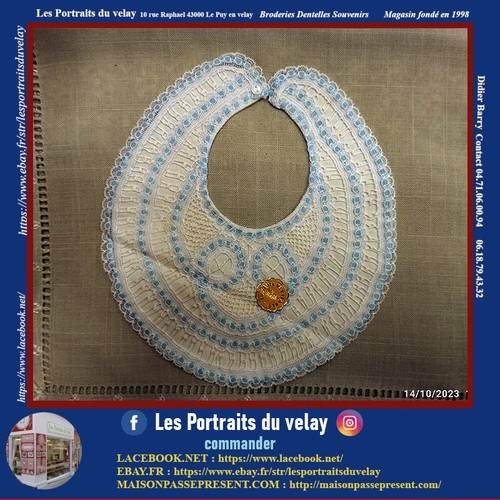Bavoir dentelle luxeuil - dentelle, de