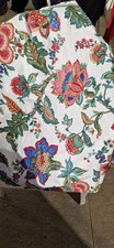ANCIEN TISSU Ameublement FLEURS  coupon  2 M 80 × 1 M Tbe