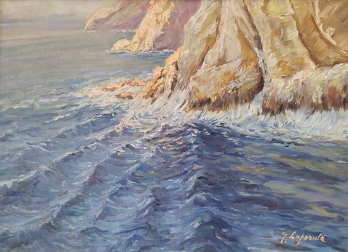 Paysage côtier mer - mer,, vagues