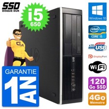 PC HP 8100 Elite SFF Intel Core i5-650 RAM 4Go SSD 120Go Windows 10 Wifi