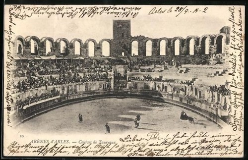 Cpa arles arènes - arles,, d´arles