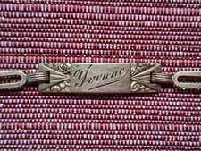 Gourmette femme ancienne plaqué or- Prénom :Yvonne