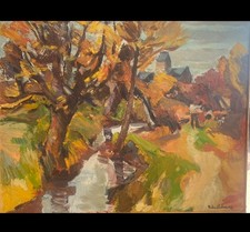 Roland Lefranc Œuvre Huile Sur Toile  ‘Au Rythme De La Nature ‘80F