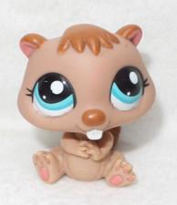 LITTLEST PET SHOP PETSHOP LPS #2515 HASBRO CASTOR BEIGE MARRON YEUX VERT BLEU