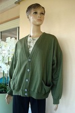 VESTE  CARDIGAN  SWEAT MOLLETONNE KAKI   T 3 42/44/46