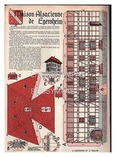 1964 DOCUMENT (ref Irf  12)  DECOUPAGE  MAISON ALSACIENNE DE EGERSHEIM  1page