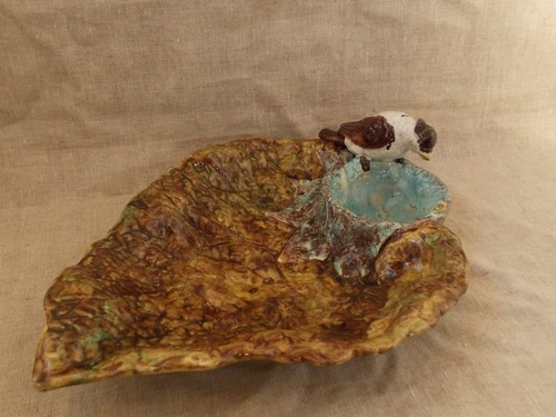Ancien plat barbotine - barbotine,