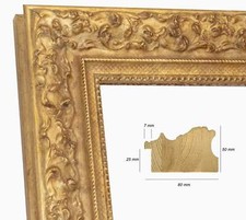 Cadre d'or en bois sur mesure