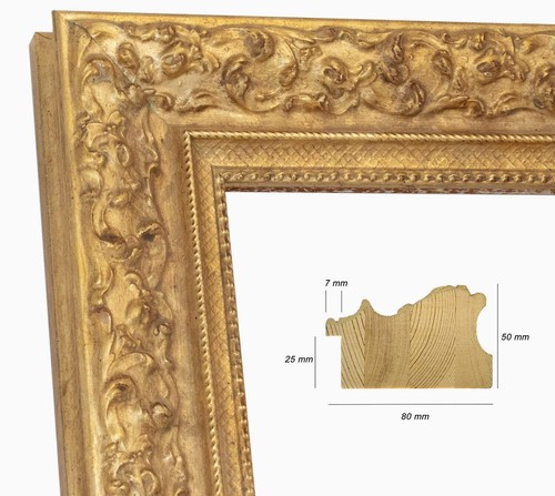 Cadre bois sur mesure - d'or, en