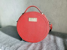 sac à main rond rouge vinyle femme tendance