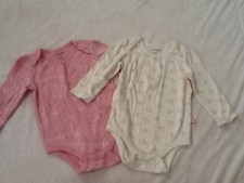 2 Baby Girl Baby GAP Long Sleeve Shirts, Size 6-12 Months