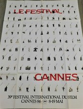 Cannes Festival 1986 Affiche ORIGINALE 120x160cm *47" 63" 1986 C296*