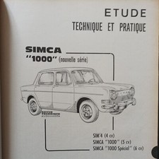 revue technique Simca 1000