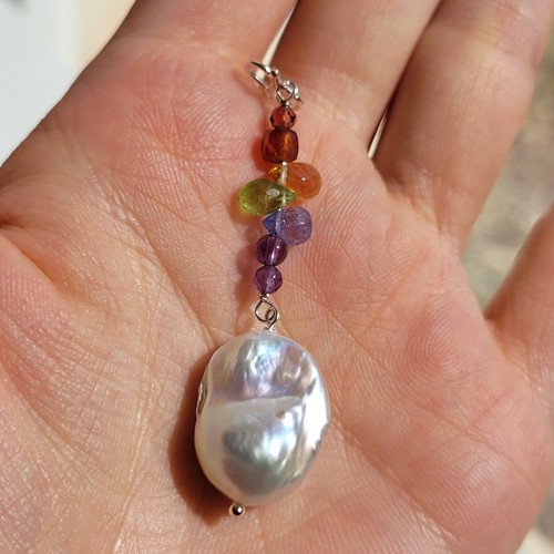 Pendentif perle culture - perle, de