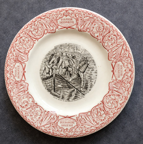 Rare assiette parlante ancien - rare,