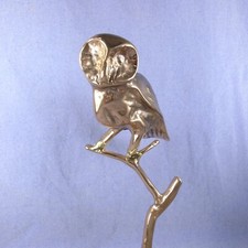 Chouette en bronze par Yves Lohé Sculpture