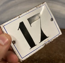 17 Plaque Émaillé Ancienne