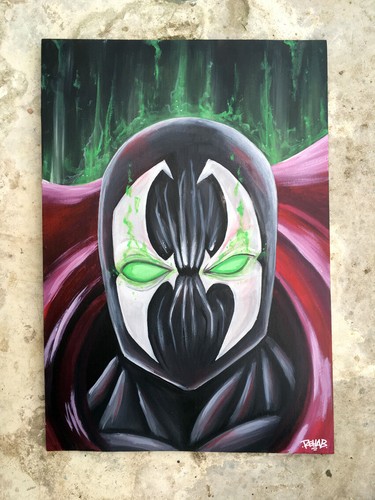 Peinture signée spawn - peinture,