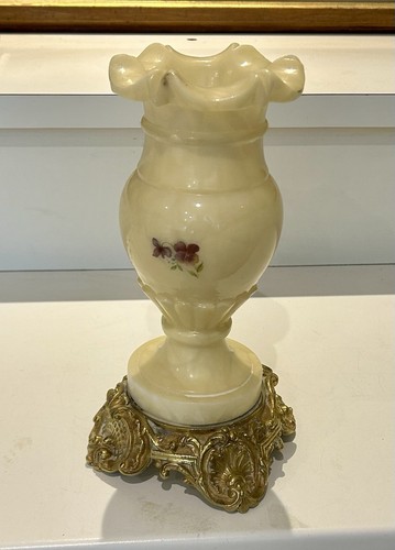 Grande coupe albâtre - , pied