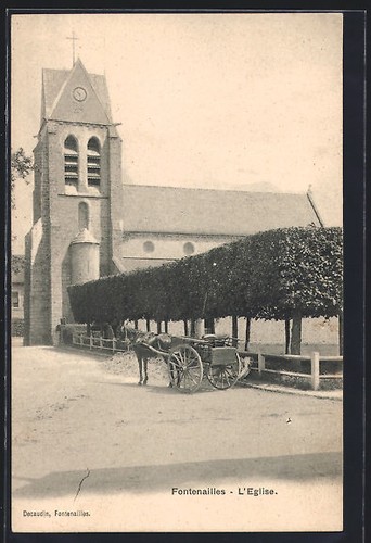 Cpa fontenailles église - fontenailles,, l´Église