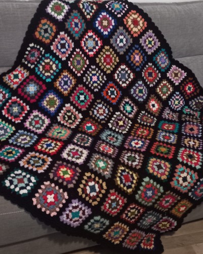 Couverture plaid multicolore