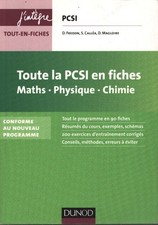 Toute la PCSI en fiches : Maths - phy... - Daniel Fredon - V2225293