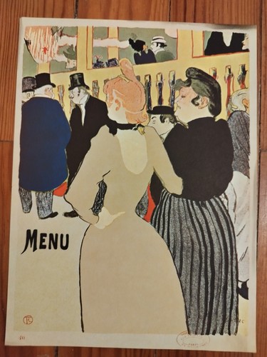 Toulouse lautrec menu au - toulouse-lautrec, "au