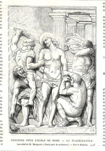 Flagellation bas relief - ", bas-relief