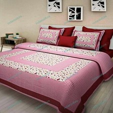 Housse De Couette En Coton Indien Double Florale Boho Ensemble De Lit