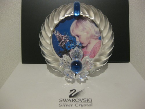 Swarovski portafoto fiore blu - swarovski,