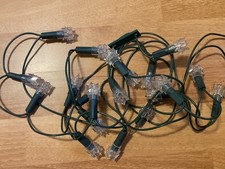 Vintage 80’s Noël Guirlande Électrique Lumineuse Diamants 20 Lampes Déco Sapin