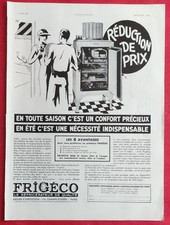 Publicité presse: Electroménager FRIGECO - Pellicules GUILLEMINOT - VICHY 1933