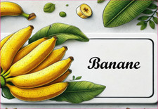 Banane 12 Etiquettes vinyle