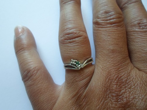 Bague argent massif - en,