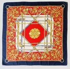 Foulard en soie print canne et