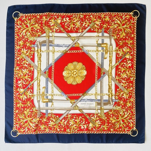 Foulard soie print canne et - foulard,