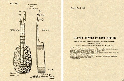 Kamaka ukulele patent - kamaka, us