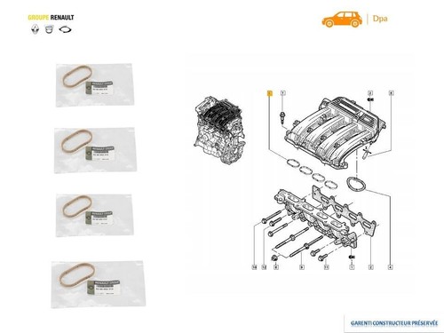 Joints collecteur - x4, de